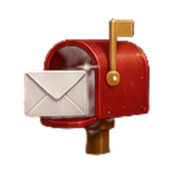 Buzón rojo con una carta