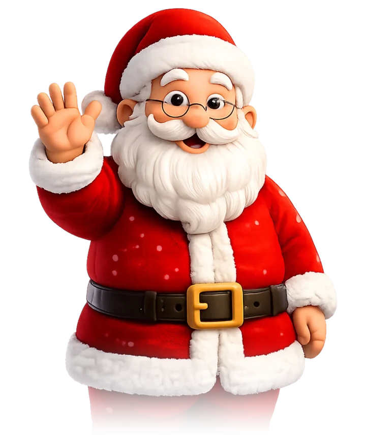 Papá Noel saludando