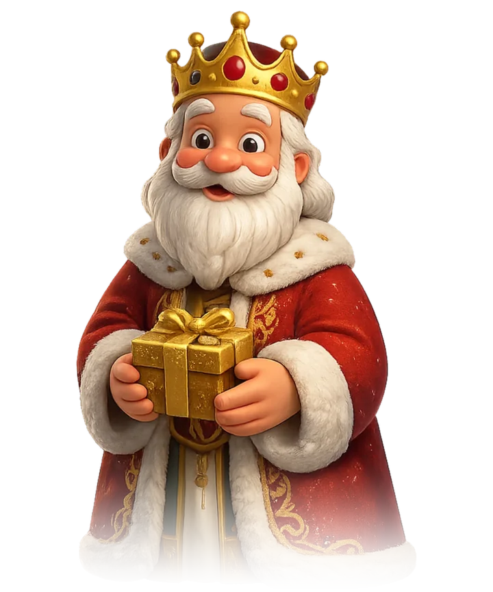 Rey Melchor con un regalo